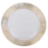 Home & Styling Collection Platzteller Durchsichtiger Unterteller mit goldenem Dekor, Ø 33 cm, Zubehör für Tischdekoration, Tischdecken