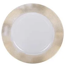 Home Styling Collection transparenter Unterteller mit goldenem Dekor, Ø 33 cm