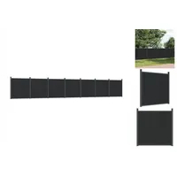 vidaXL WPC Zaunelement Set 1218 x 186 cm schwarz