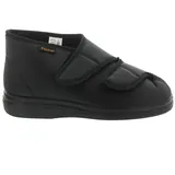 Fischer-Markenschuh Fischer Klett-Hausstiefel, Softlan, Frotteefutter, Wechselfußbett, Wei Hausschuh schwarz 47 EU