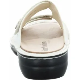 Finn Comfort Zeno Pantolette Damen, Leder,/Stretch, Oro/Steam, bequem - weiß 40