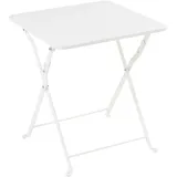 [en.casa] Vegårshei Klapptisch 40 x 40 x 45 cm Weiß