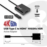 Club 3D club3D CAC-2504 USB Adapter [1x USB 3.2 Gen 2 Stecker C (USB 3.1) - 1x HDMI-Buchse] Schwarz