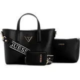 GUESS Latona Tote Mini-Tragetasche, Umhängetasche, Schwarz