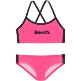 BENCH Bustier-Bikini pink/schwarz 146/152