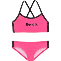 BENCH Bustier-Bikini pink/schwarz 146/152