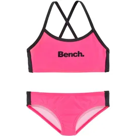 BENCH Bustier-Bikini pink/schwarz 146/152