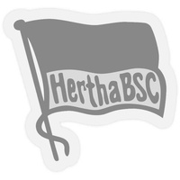Hertha BSC Berlin Aufkleber - Logo innen Silber - Sticker inneklebend Autoaufkleber - Plus Lesezeichen I Love Berlin
