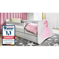 raumhirsch furniture Kinderbett Prinzessin 80 x 180 cm Holzwerkstoff weiß