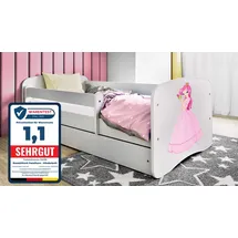 raumhirsch furniture Kinderbett Prinzessin 80 x 180 cm Holzwerkstoff weiß