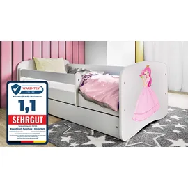 raumhirsch furniture Kinderbett Prinzessin 80 x 180 cm Holzwerkstoff weiß
