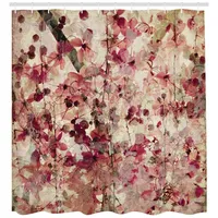 ABAKUHAUS Duschvorhang 175 x 240 cm beige-rosa