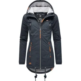 Ragwear Damen, warme Winterjacke kurz wasserdicht mit Kapuze Zuzka Winter Navy22 Gr. XXL - XXL