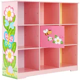 Teamson Kids Kinderbücherregal Magic Garden 90 x 90 cm Holz rosa