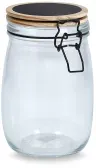 Zeller Vorratsglas mit Bügelverschluss, Kiefer 19494 , Maße (L x B x H): 110 x 110 x 170 mm, 1000 ml