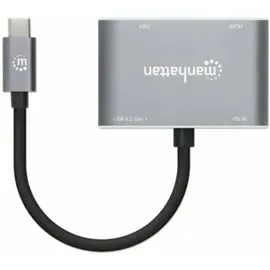 Manhattan USB-C auf HDMI & VGA 4in1 Konverter Power Delivery