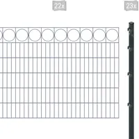 Arvotec Doppelstabmattenzaun »ESSENTIAL 120 zum Einbetonieren "Ring" mit Zierleiste«, Zaunhöhe 120 cm, Zaunlänge 2 - 60 m 89202850-0 anthrazit H/L: 120 cm x 44 m