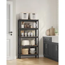 Songmics Lagerregal Stahl 75 x 30 x 150 cm schwarz 5 Fachböden