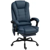 Vinsetto Bürostuhl, Blau Kunststoff, 1-Sitzer, Füllung: Schaumstoff, 67B x