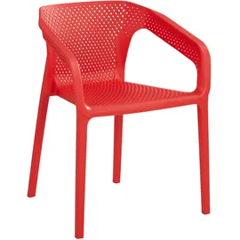 Homestyle4u Gartenstuhl 55 x 54 x 75 cm rot 2 St.