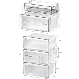 Bosch Serie 4 KGN362LBF Kühl-Gefrierkombination (321 l, 1860 mm hoch, Metall-Optik)