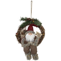 Türkranz Adventskranz mit Santa Huto 30cm Nikolaus Santa Claus