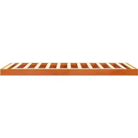 vidaXL Massivholzbett 100 x 200 cm Wachsbraun