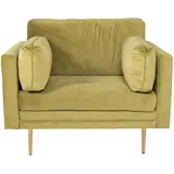 VCM Sessel Boom Textil 110 x 84 x 86 cm Grün/Gold mit Kissen