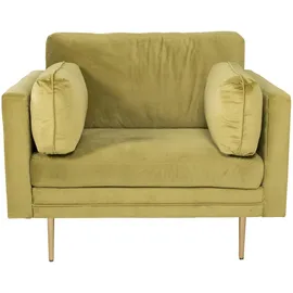 VCM Sessel Boom Textil 110 x 84 x 86 cm Grün/Gold mit Kissen