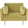 VCM Sessel Boom Textil 110 x 84 x 86 cm Grün/Gold mit Kissen