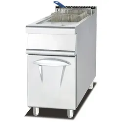 Ristoattrezzature Gasfritteuse – auf Unterschrank – Einzelwanne – 28 Liter, Ölkapazität 21 Liter