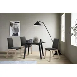 Polsterstuhl STRESSLESS "Laurel", schwarz (schwarz paloma, schwarz), B:57cm H:92cm T:59cm, Leder PALOMA: PALOMA ist ein durchgefärbtes Semianilin-Möbelleder mit natürlicher Narbung., Stühle, Polsterstuhl, Low Back, Größe L, mit abgerundeten Beinen in Schwarz