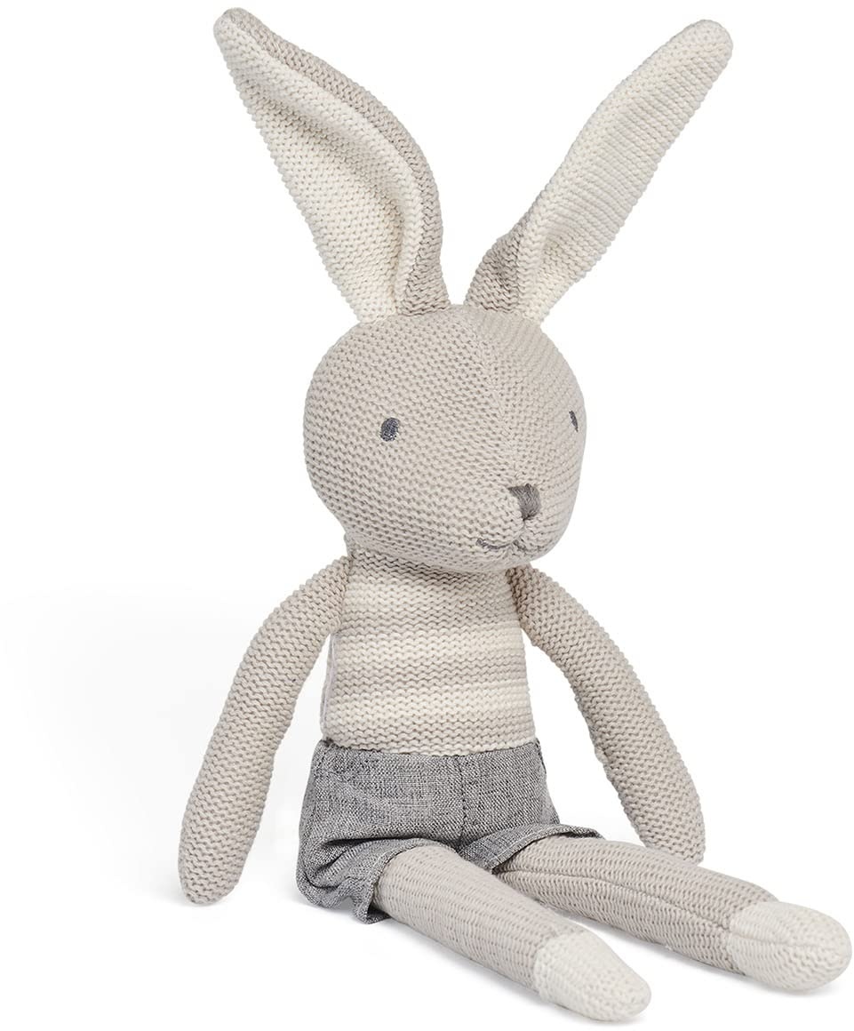 Jollein 037-001-65366 Stofftier Kuscheltier Hase Kaninchen Junge Joey grau 50 cm