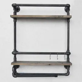 Asir Wandregal 67 x 17 x 60 cm Braun/Schwarz