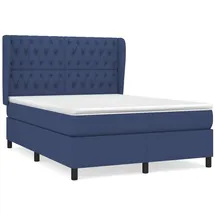 vidaXL Boxspringbett mit Matratze Blau 140x190 cm Stoff1372533