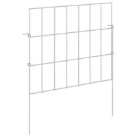 vidaXL Zaun-Set 35 x 30 cm Silber/Verzinkter Stahl