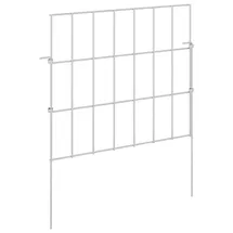 vidaXL Zaun-Set 35 x 30 cm Silber/Verzinkter Stahl