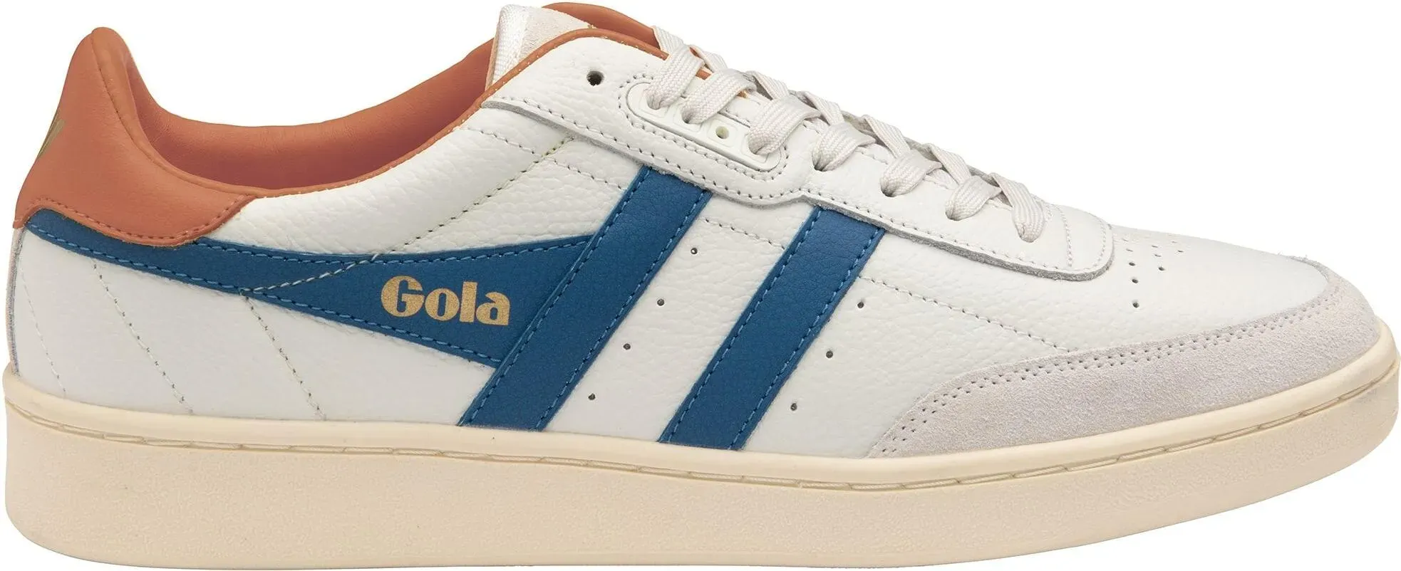 Gola Contact Leather white/marine blue/moody orange 40