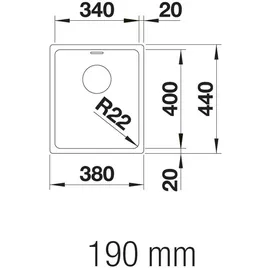 Blanco Andano 340-U Edelstahl Seidenglanz + Handbetätigung + InFino