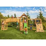 fungoo Spielturm MAXI SET mit Schaukel und Rutsche Grün