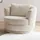 furn.design Big-Sessel, Weiß, Creme, Echtholz,Kiefer, Uni, 1-Sitzer, Füllung: Komfortschaum,Polyurethan (Pur), Rund, Sockel, 95x77x95 cm, - 2 Jahre Gewährleistung - mind. 14 Tage Rückgaberecht - Beige,Weiß