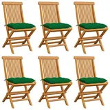 vidaXL Gartenstuhl 51,9 x 114,1 x 21 cm grün 6 St.