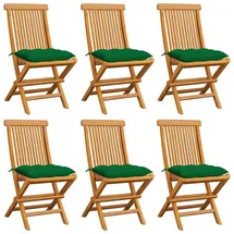 vidaXL Gartenstuhl 51,9 x 114,1 x 21 cm grün 6 St.