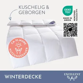 Excellent Daunenbettdecke + Federkissen "Zürich, Bettdecke normal mit Bestnote "Hoher Schlafkomfort" bewertet.