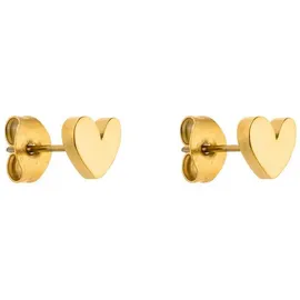 Purelei Ohrstecker Tiny Heart goldfarben Edelstahl