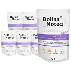 Dolina Noteci PREMIUM für kleine Hunderassen JUNIOR reich an Kaninchenleber mit Hirschzungen 10x100g