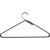 Kleiderbügel Ponos mit Hosensteg, 2in1 Hosenbügel und Kleiderbügel, Alu schwarz/Edelstahl gebürstet