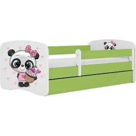 raumhirsch furniture Kinderbett Panda 80 x 180 cm Holzwerkstoff grün