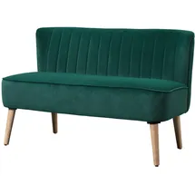Homcom 2-Sitzer Stoffsofa Polstersofa Sitzmöbel Loungesofa Holz, 56.5x77x117 cm