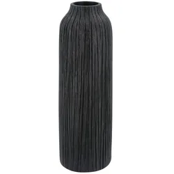 Deko Vase , schwarz , Polyresin (Kunstharz) , Maße (cm): H: 30,5  Ø: 10.5